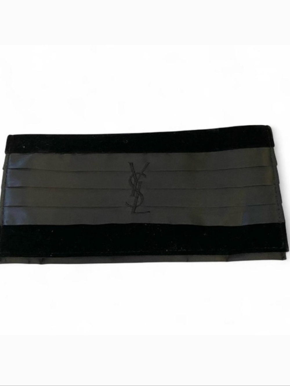 YVES SAINT LAURENT YSL Parfums Black Velvet Satin Evening Bag Clutch